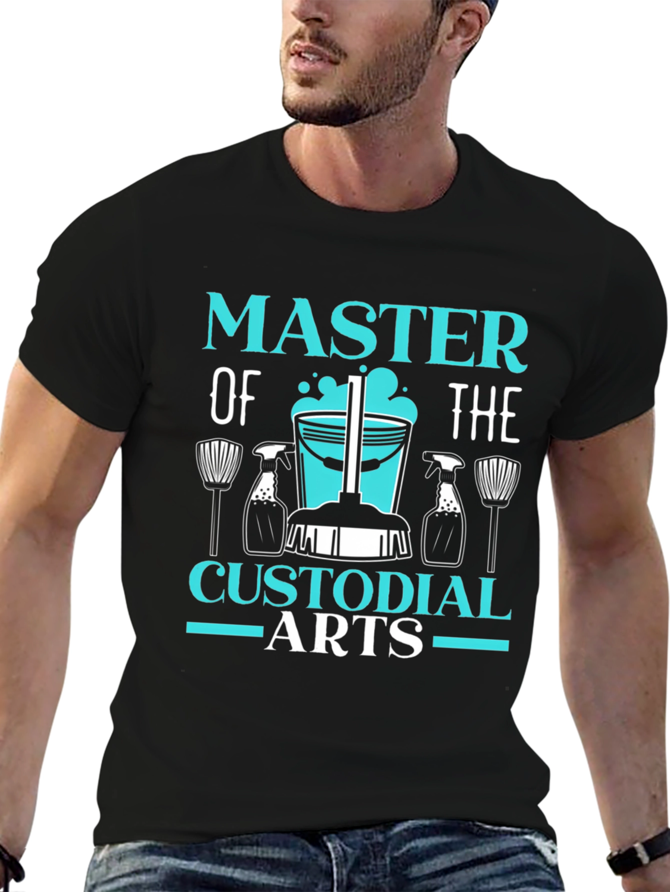 Master of Custodial Arts Funny Cleaning T-Shirt