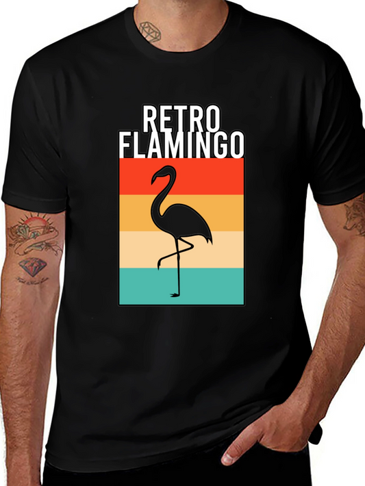 Retro Flamingo Graphic T-Shirt