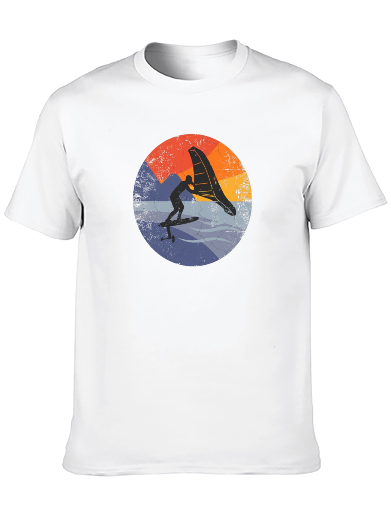 Retro Wing Foiling T-Shirt - Black Surf Tee