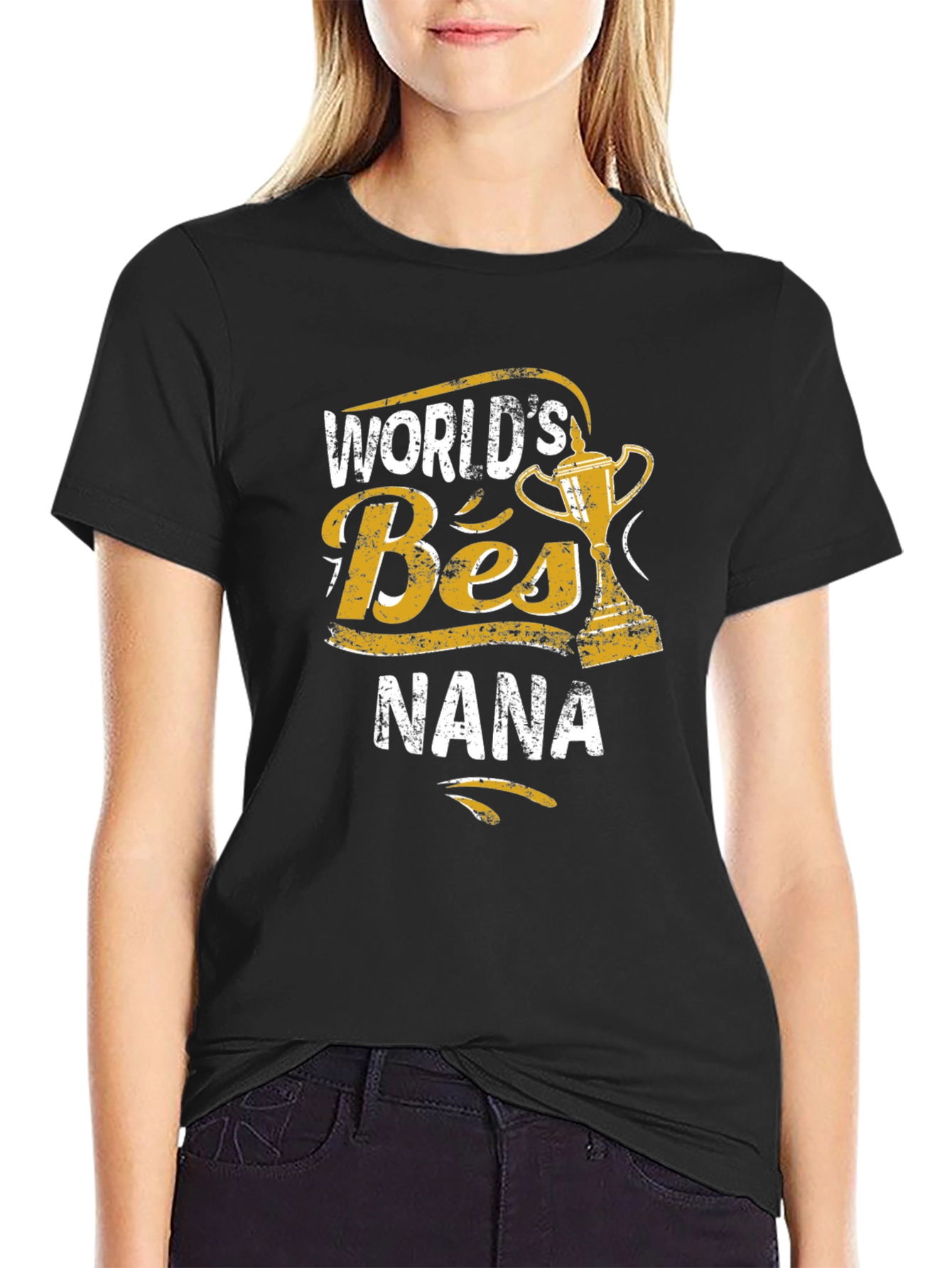 Worlds Best Nana Black T-Shirt