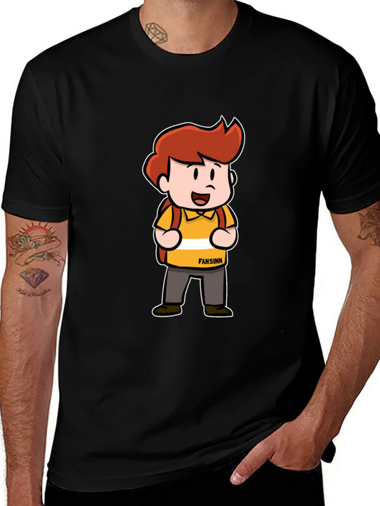 Cartoon Character T-Shirt - Black