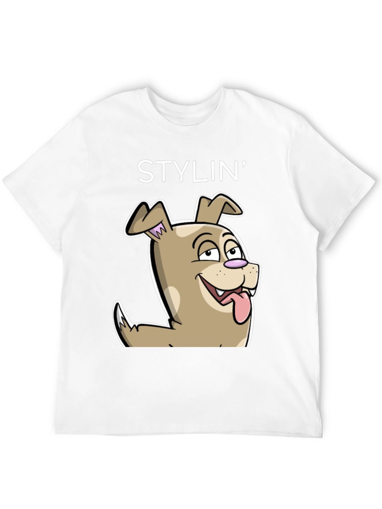 Stylin Dog Cartoon Graphic Tee - Unisex