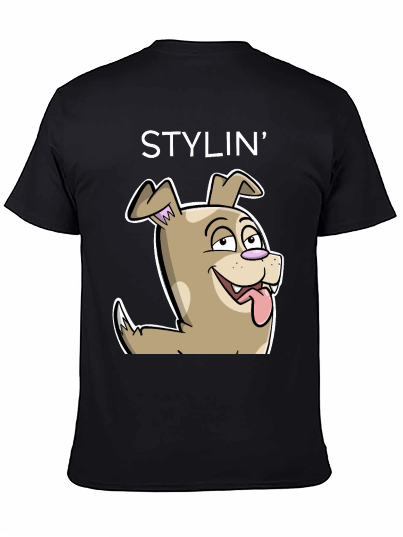 Stylin Dog Cartoon Graphic Tee - Unisex