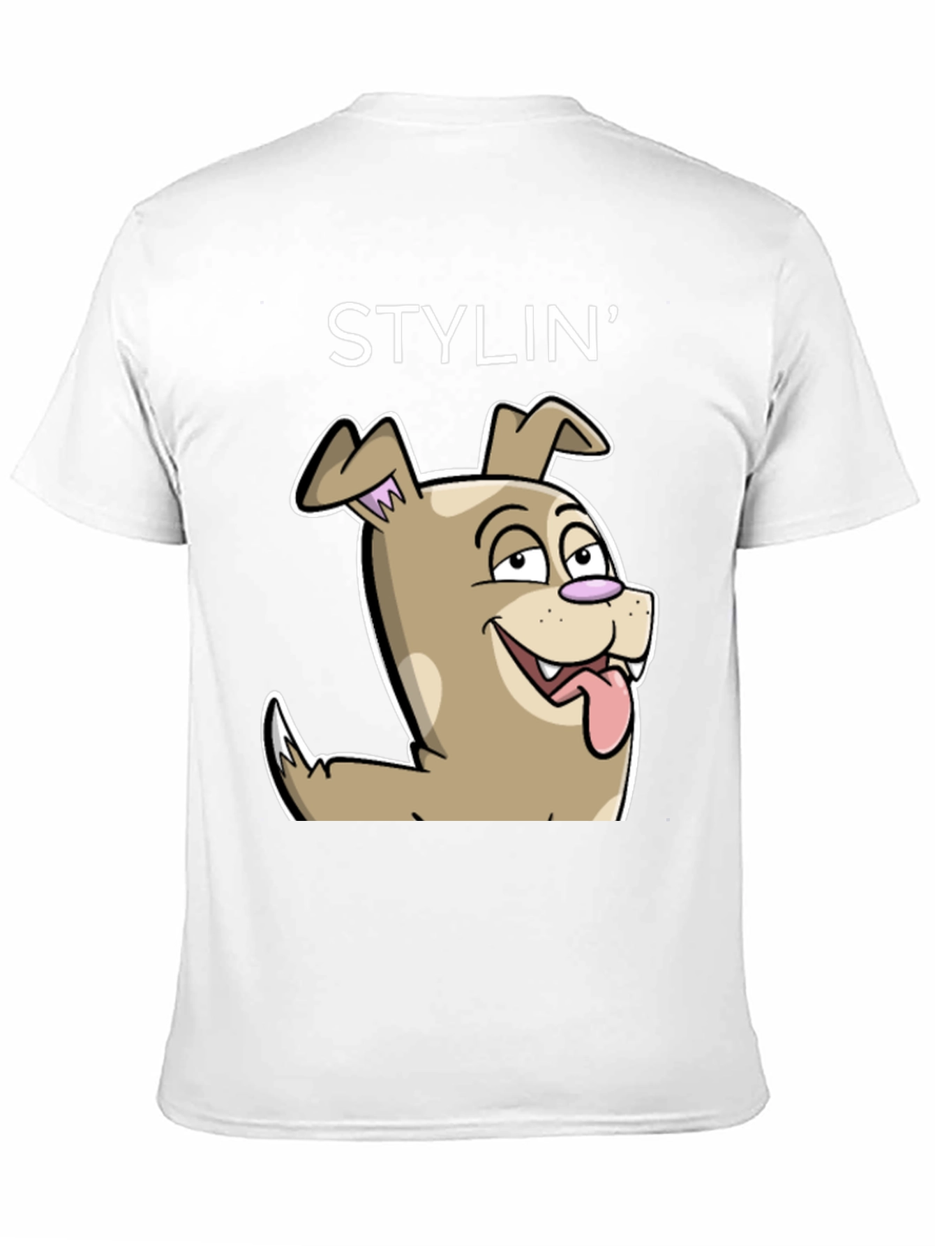 Stylin Dog Cartoon Graphic Tee - Unisex