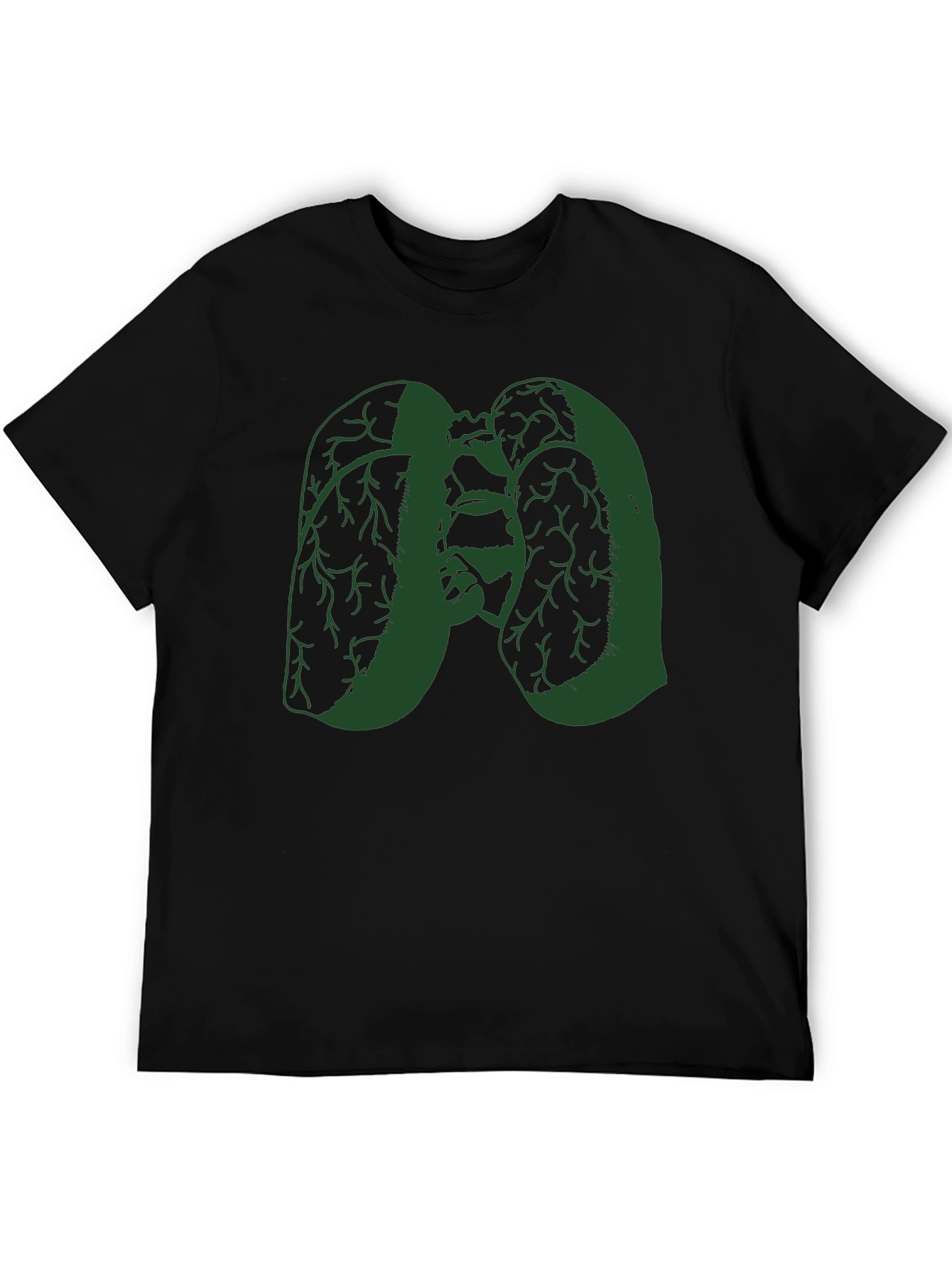 Green Lungs Graphic Black Tee