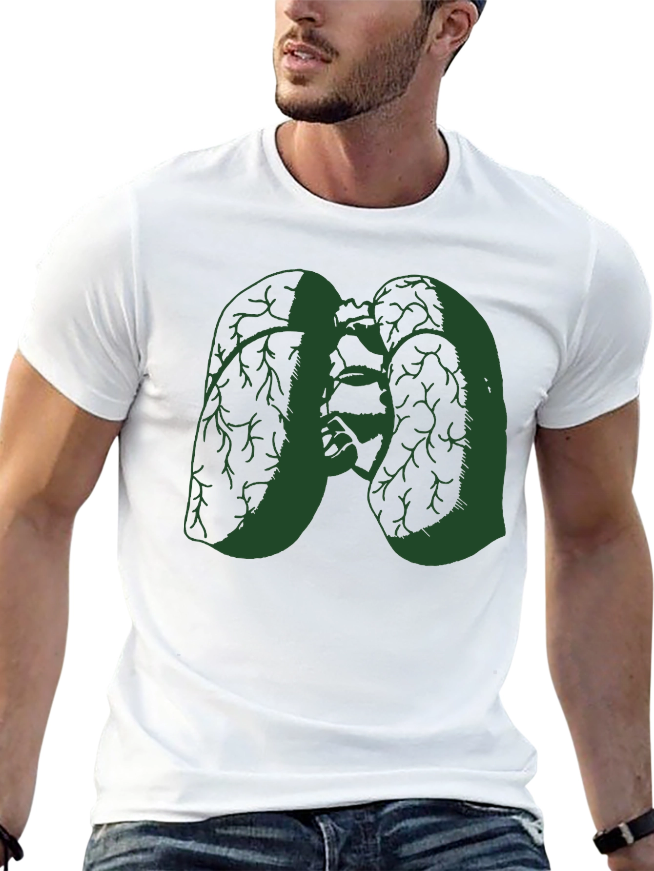 Green Lungs Graphic Black Tee