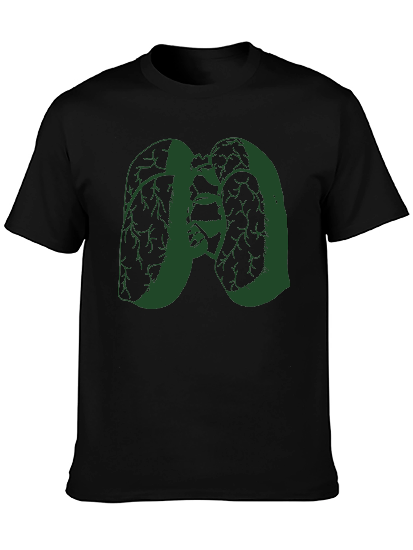 Green Lungs Graphic Black Tee