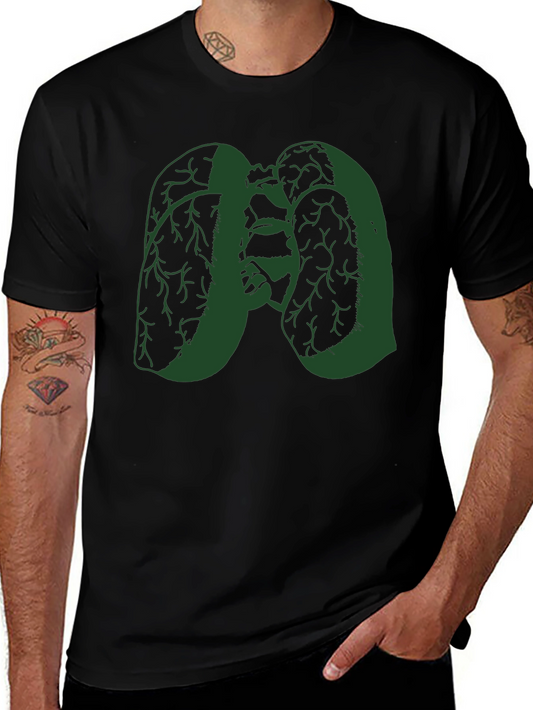 Green Lungs Graphic Black Tee
