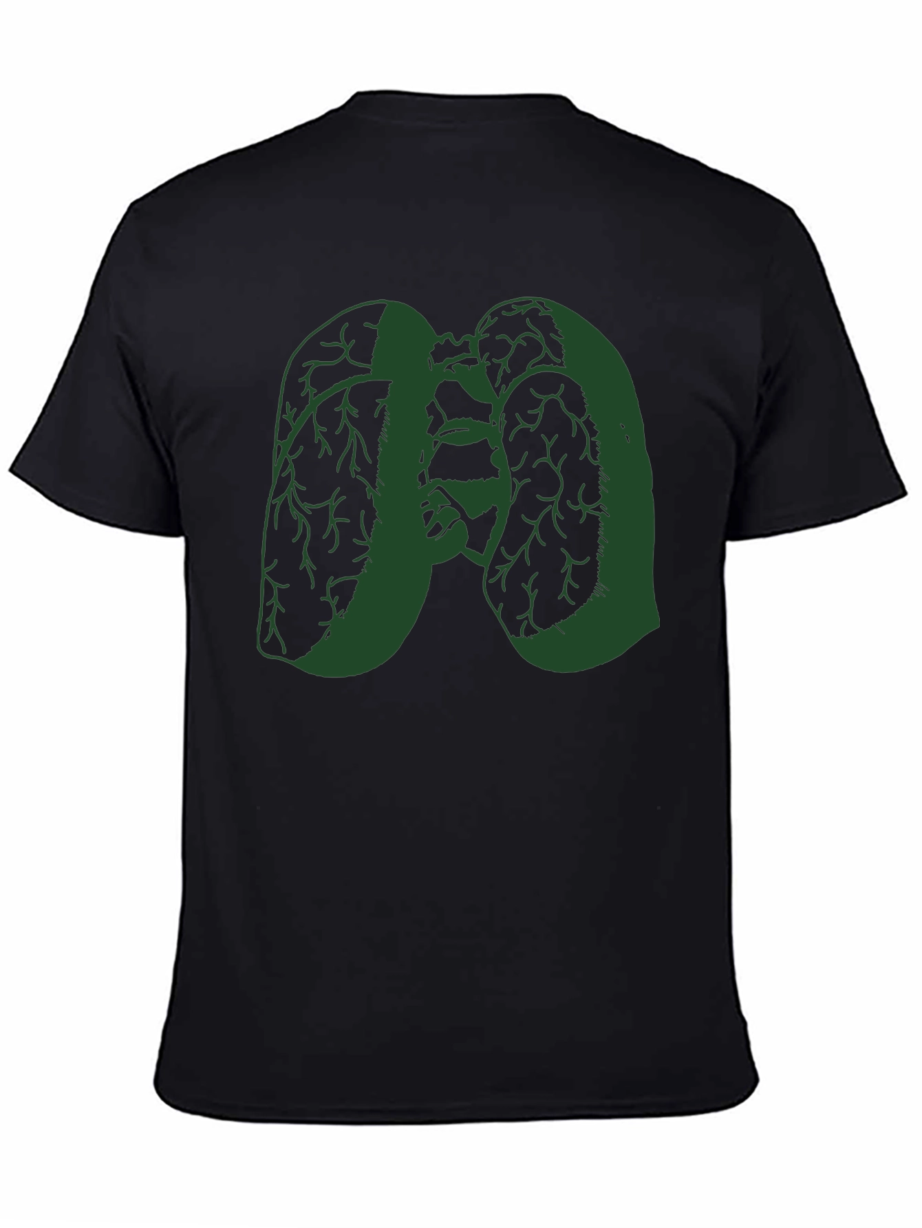 Green Lungs Graphic Black Tee