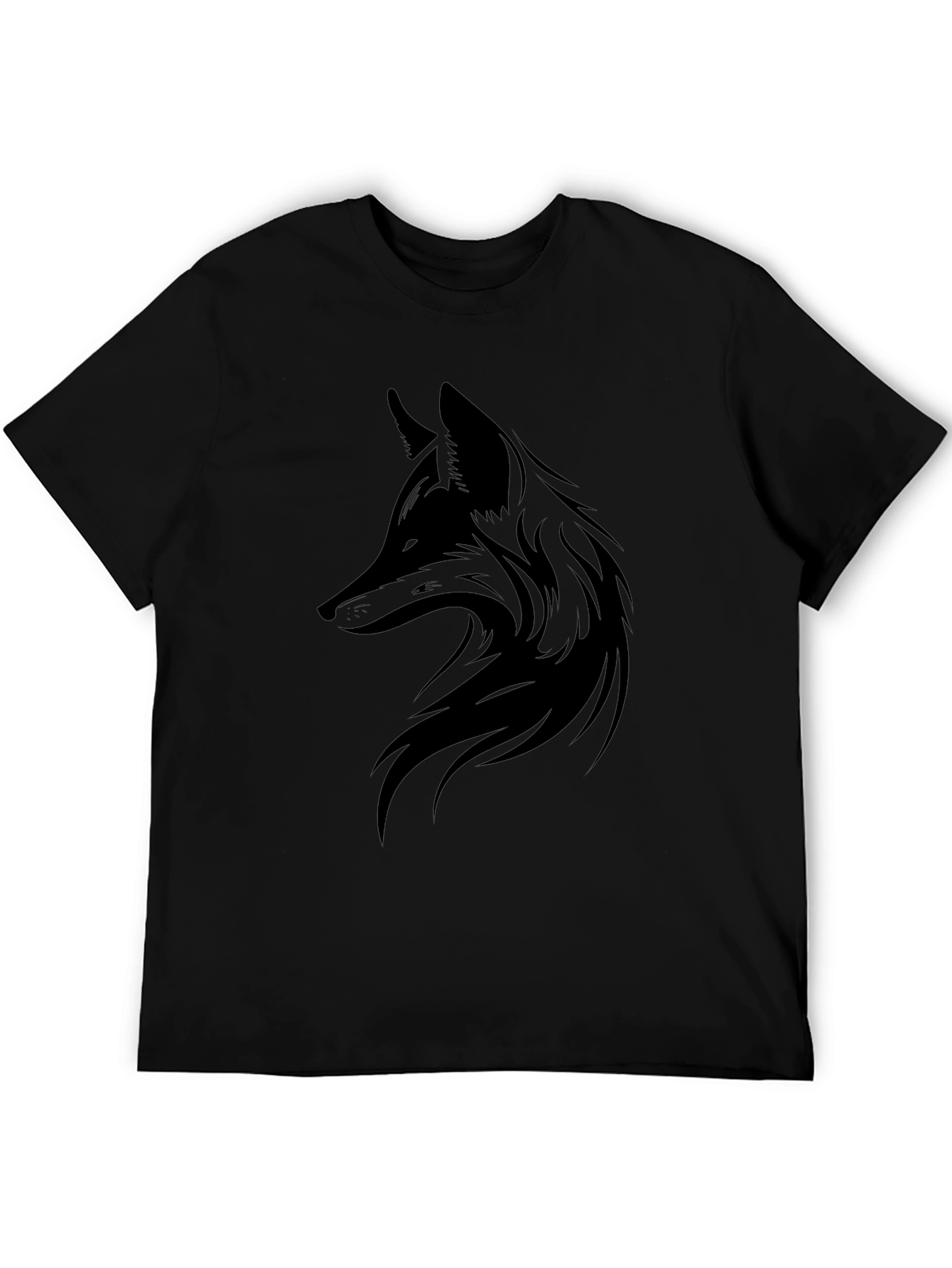 Mens Black Fox Graphic Tee - Stylish Casual Wear