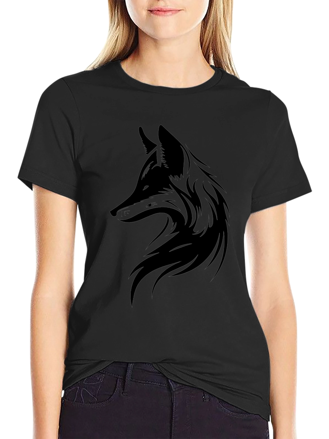 Mens Black Fox Graphic Tee - Stylish Casual Wear