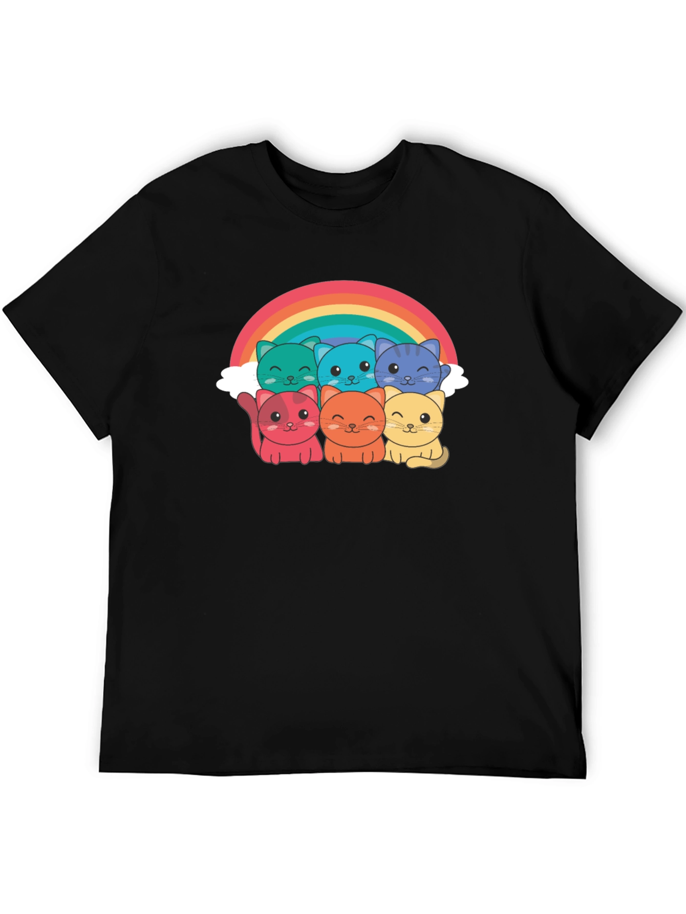 Rainbow Cat T-Shirt - Adorable Kitten Design