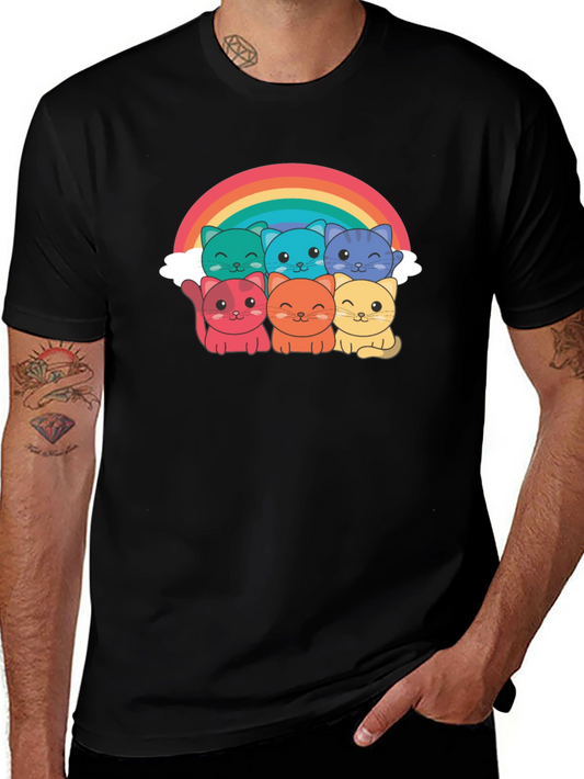Rainbow Cat T-Shirt - Adorable Kitten Design