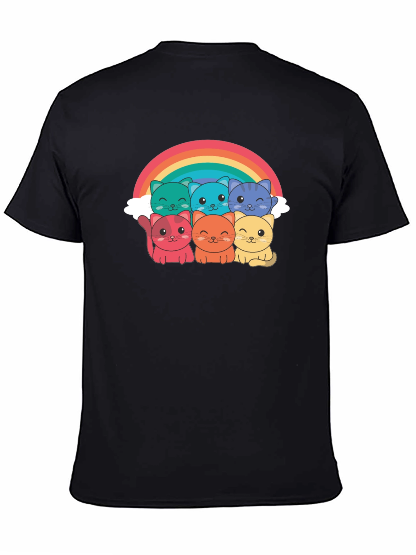 Rainbow Cat T-Shirt - Adorable Kitten Design