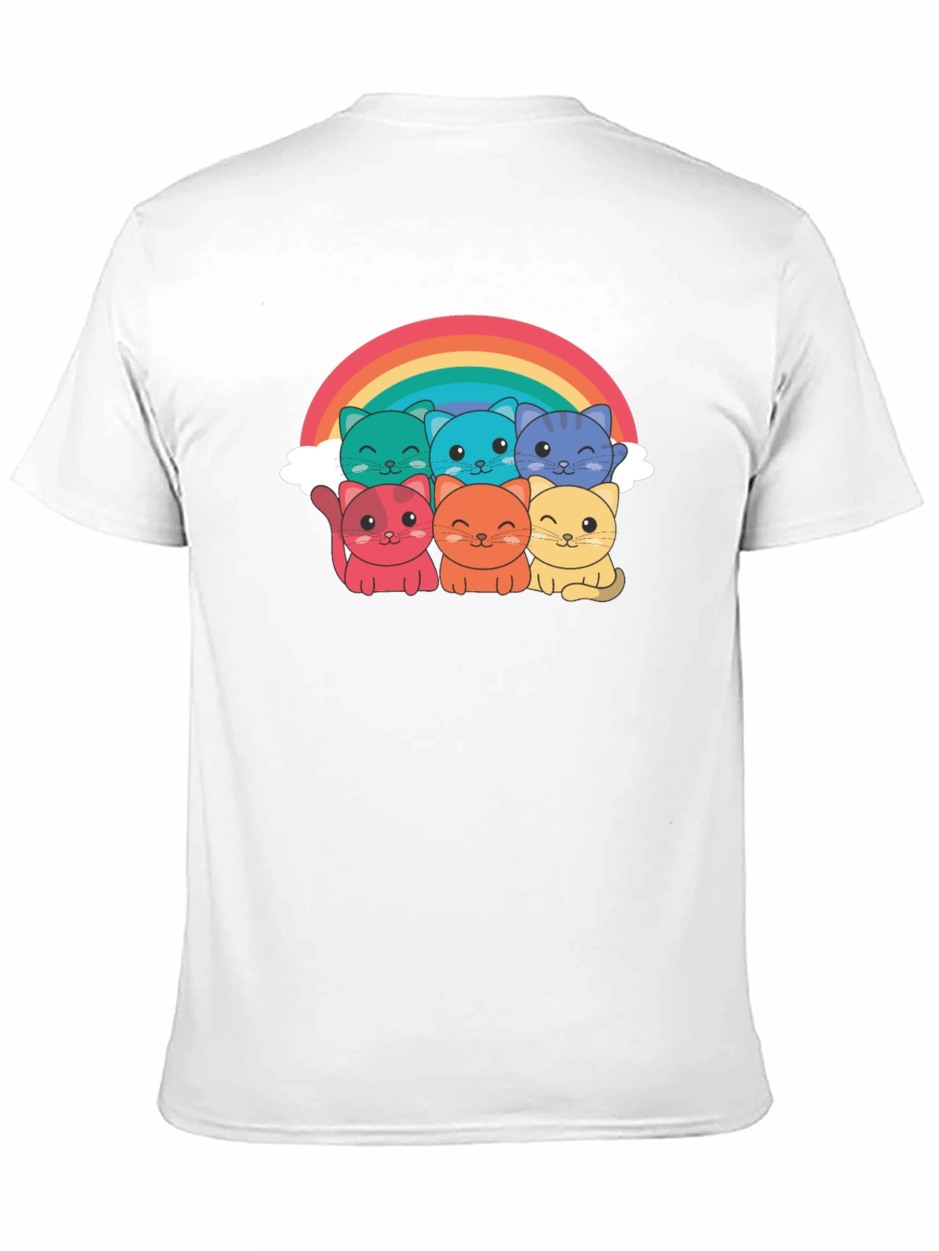 Rainbow Cat T-Shirt - Adorable Kitten Design