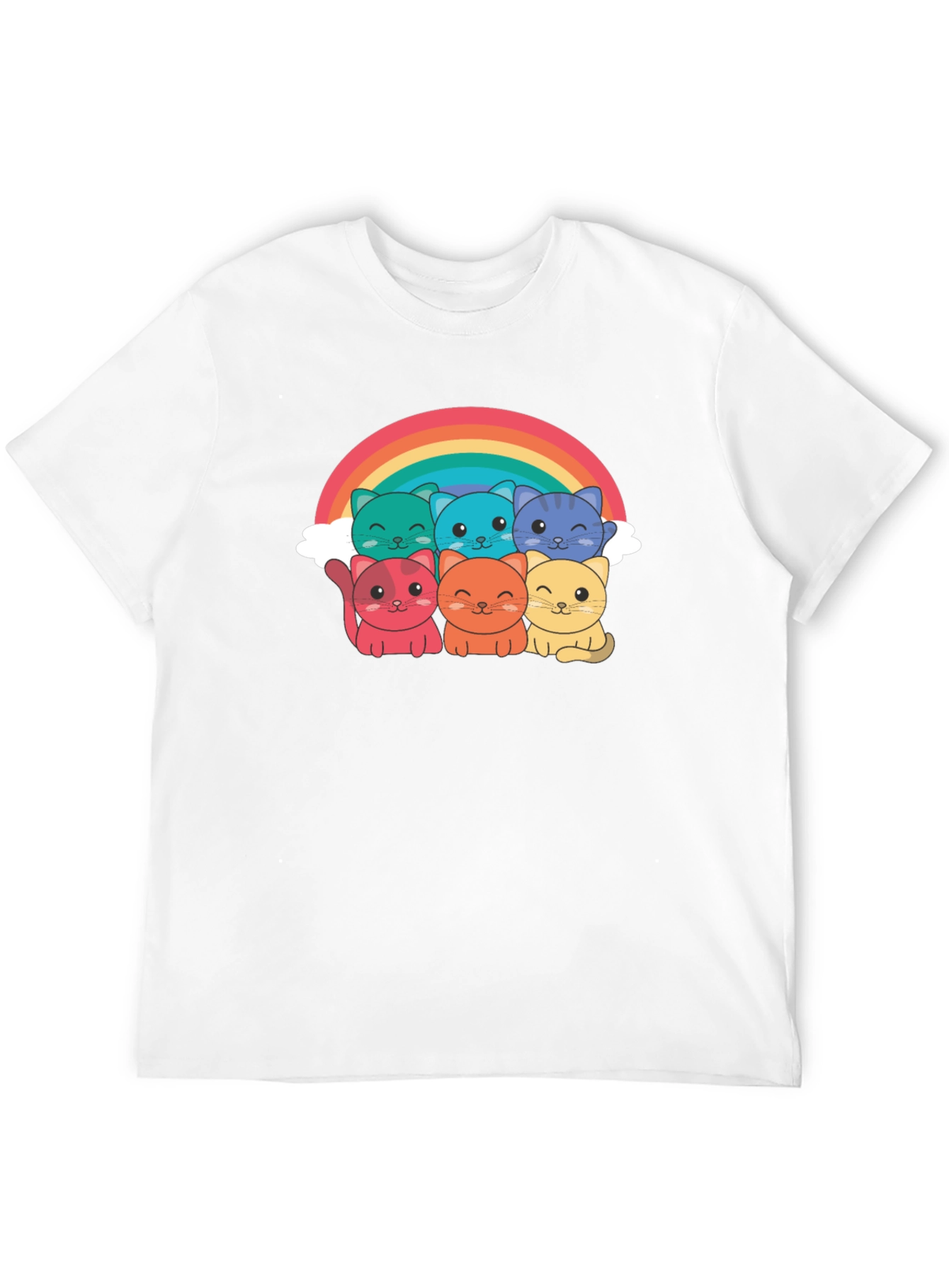 Rainbow Cat T-Shirt - Adorable Kitten Design