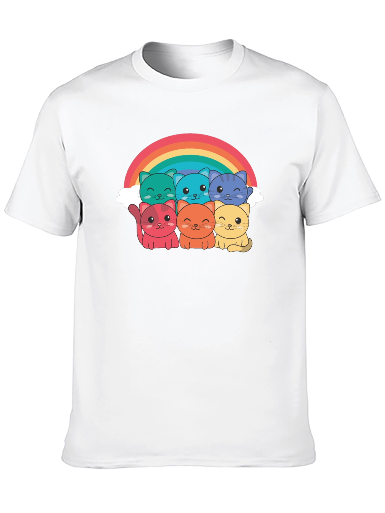 Rainbow Cat T-Shirt - Adorable Kitten Design