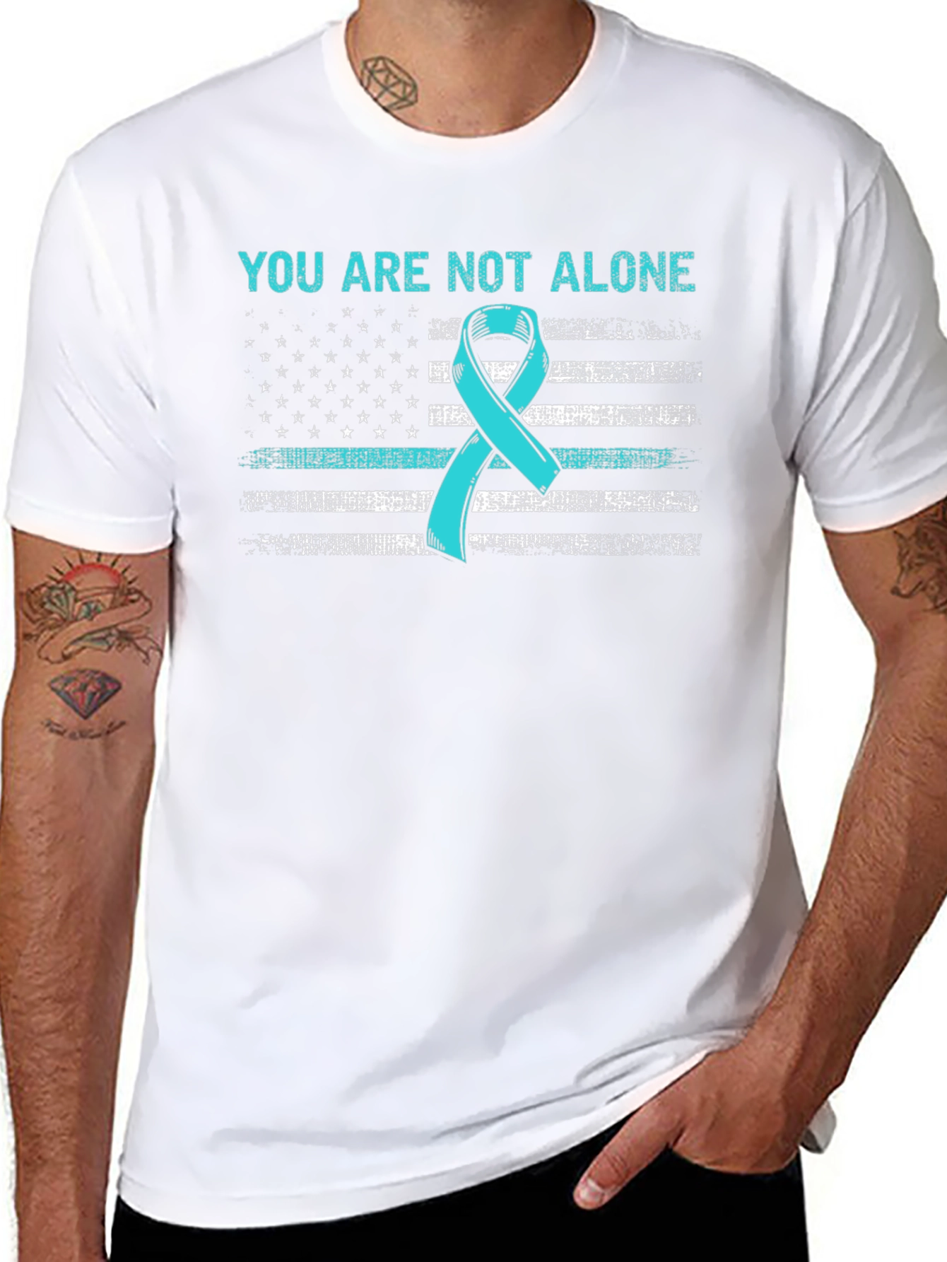 You Are Not Alone Ribbon Flag T-Shirt