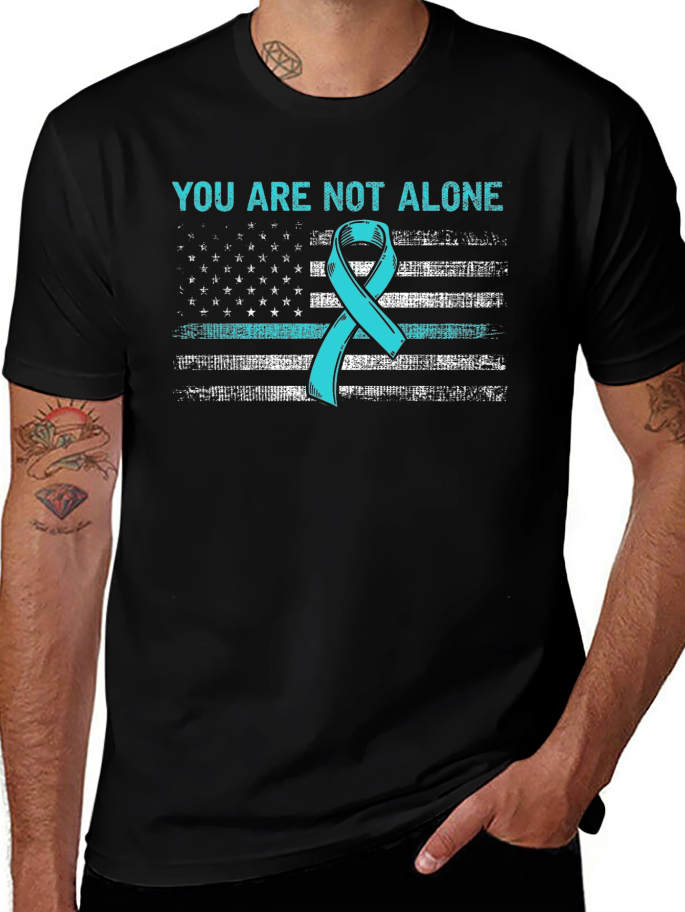You Are Not Alone Ribbon Flag T-Shirt