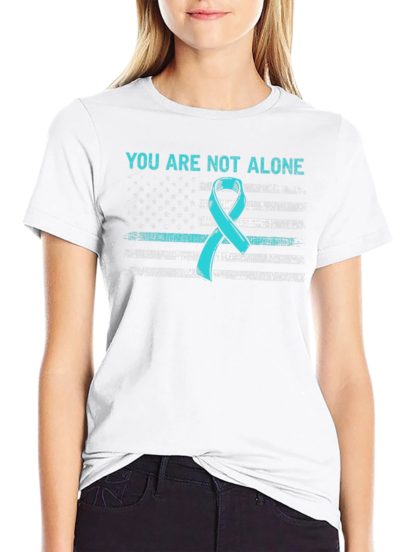 You Are Not Alone Ribbon Flag T-Shirt