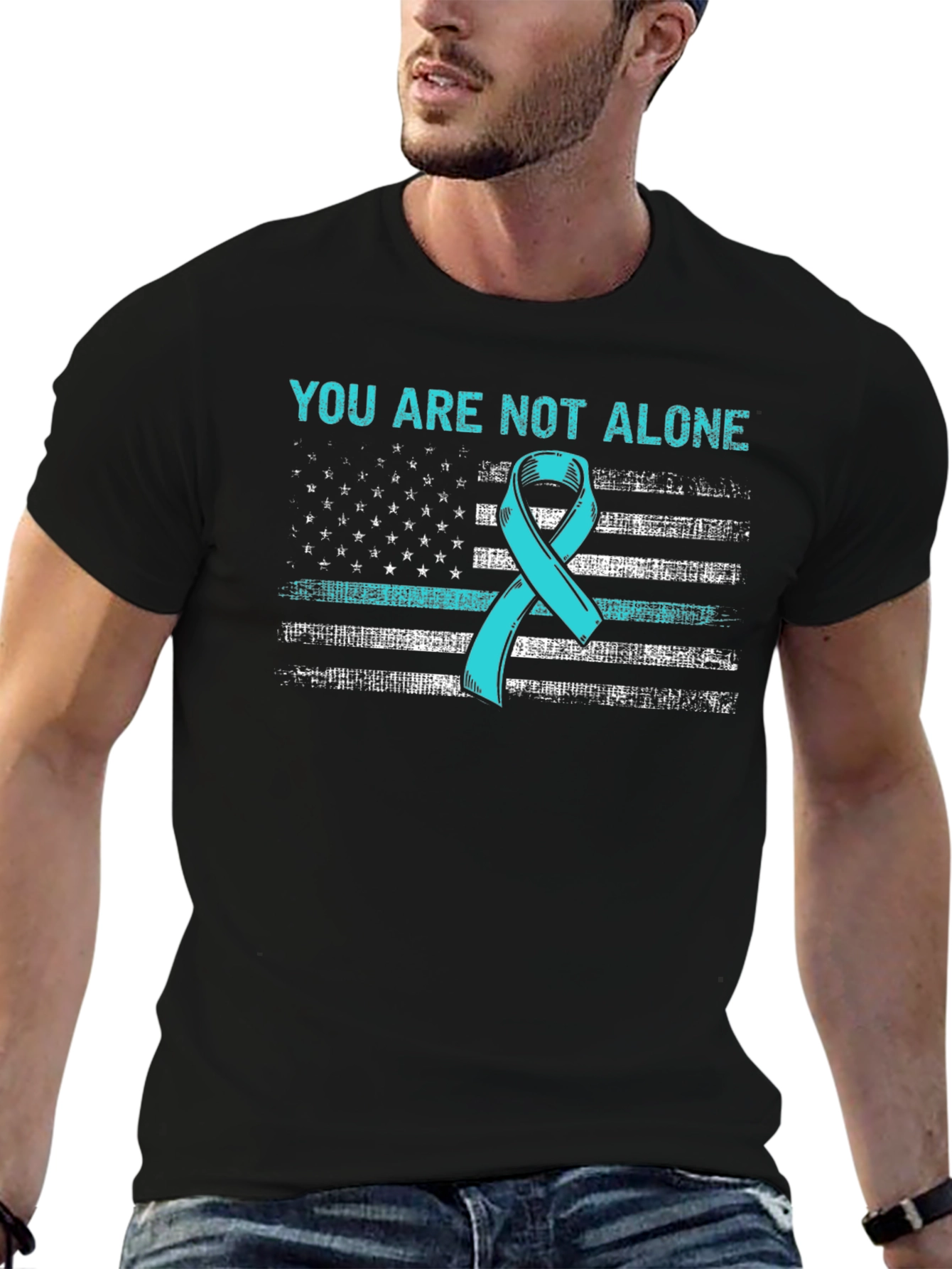 You Are Not Alone Ribbon Flag T-Shirt