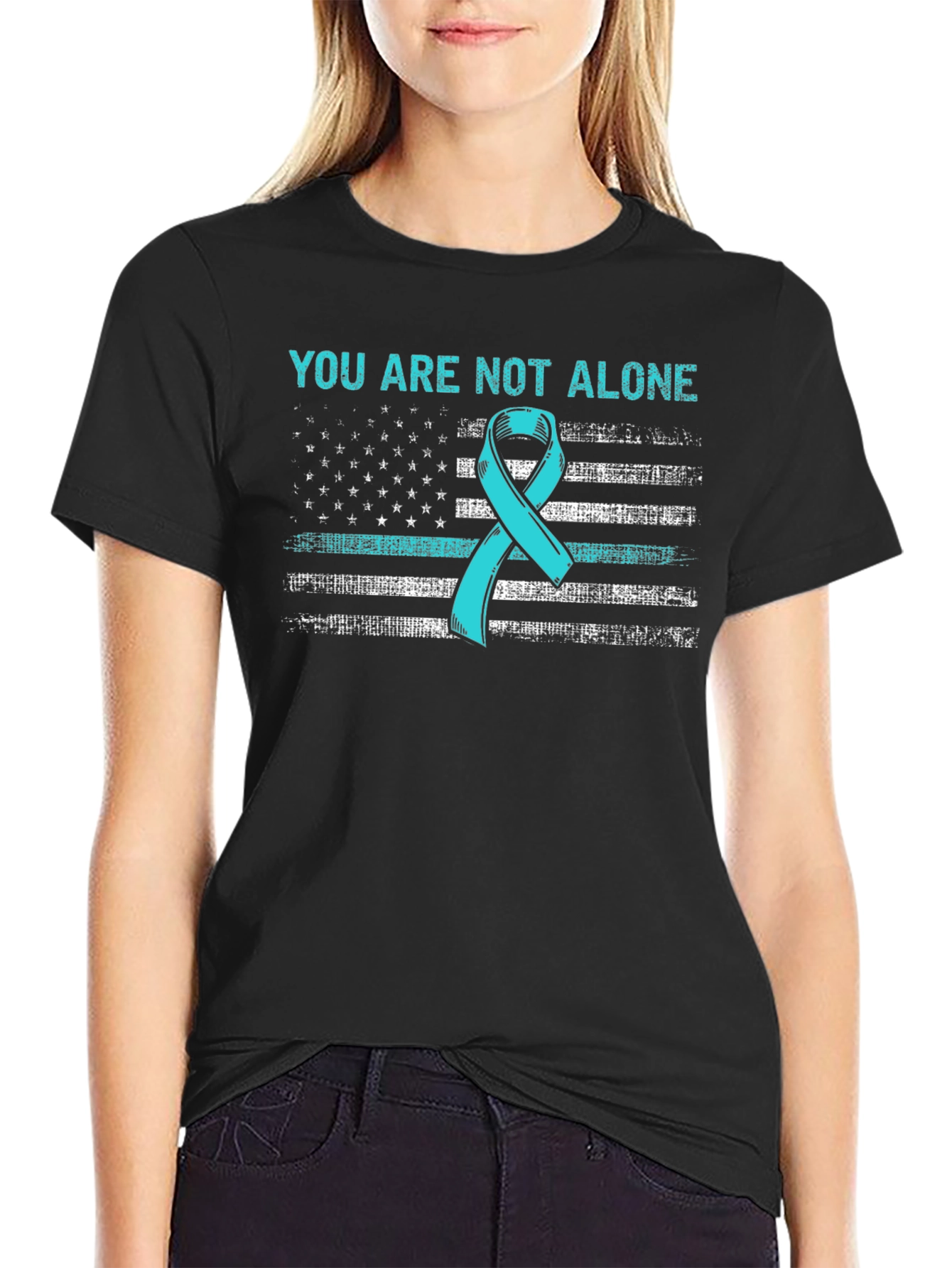 You Are Not Alone Ribbon Flag T-Shirt