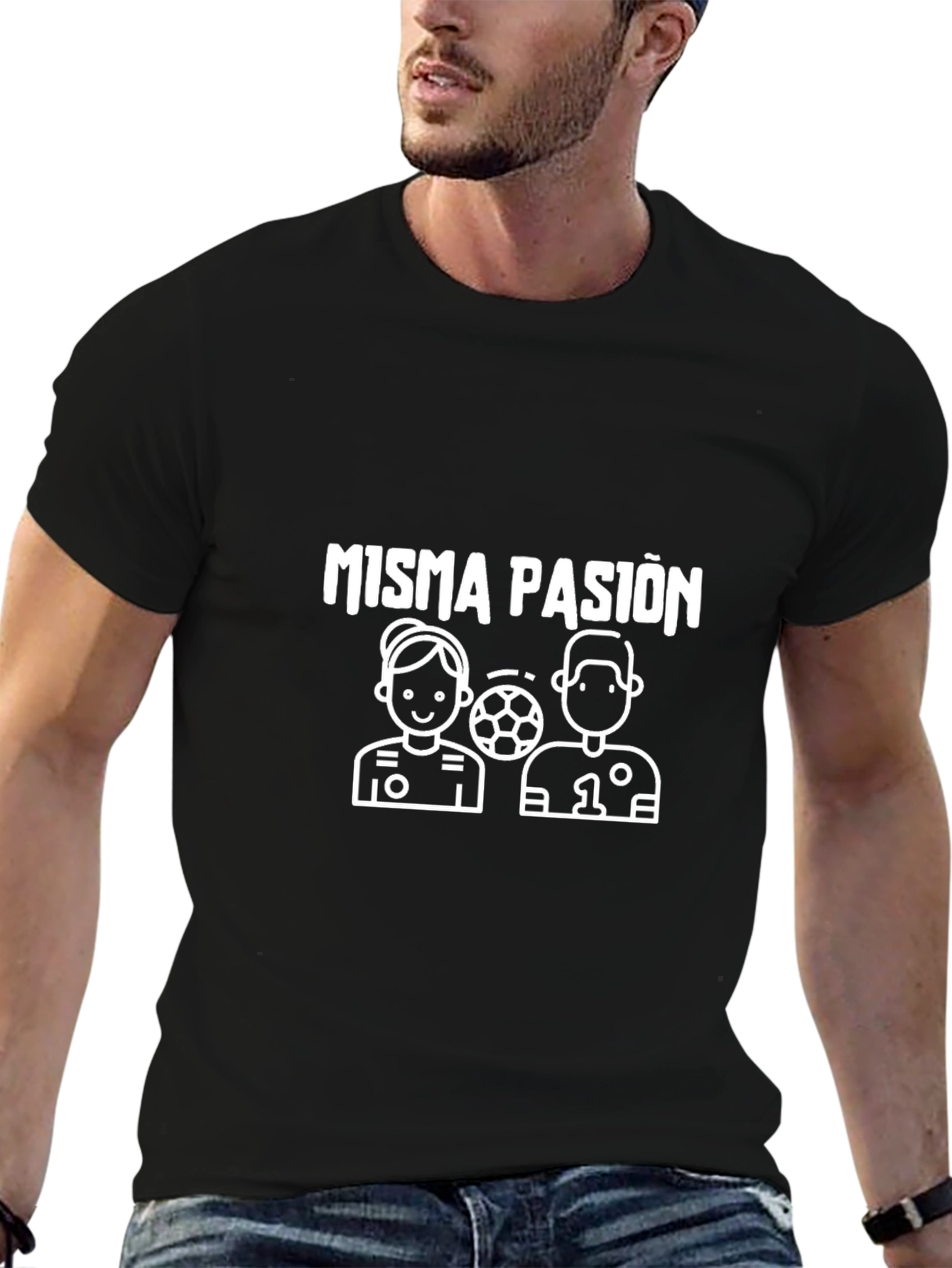 Misma Pasion Graphic Black T-Shirt