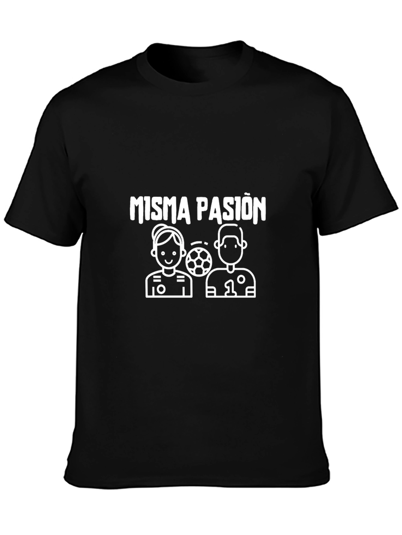 Misma Pasion Graphic Black T-Shirt