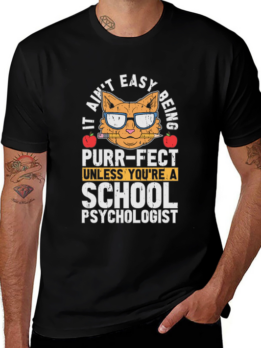 School Psychologist Cat T-Shirt