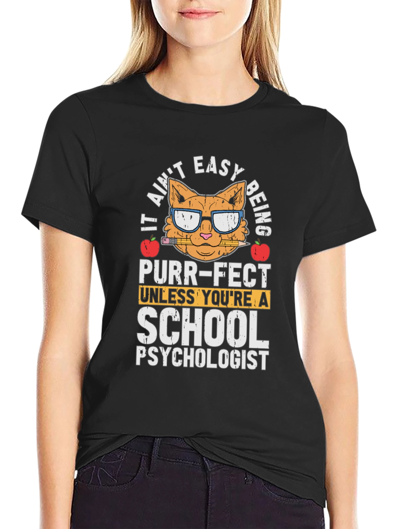 School Psychologist Cat T-Shirt