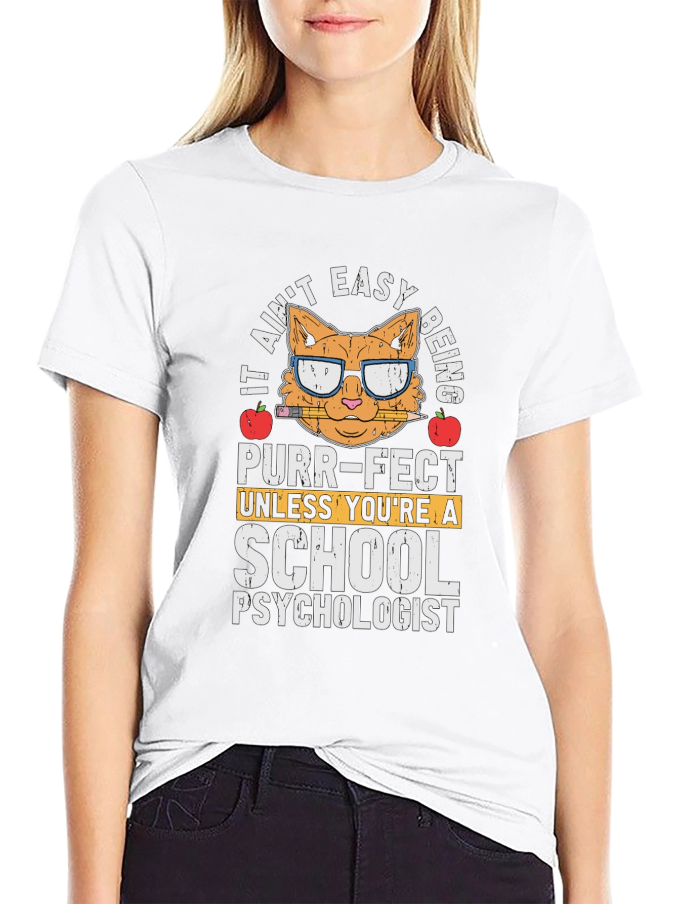 School Psychologist Cat T-Shirt