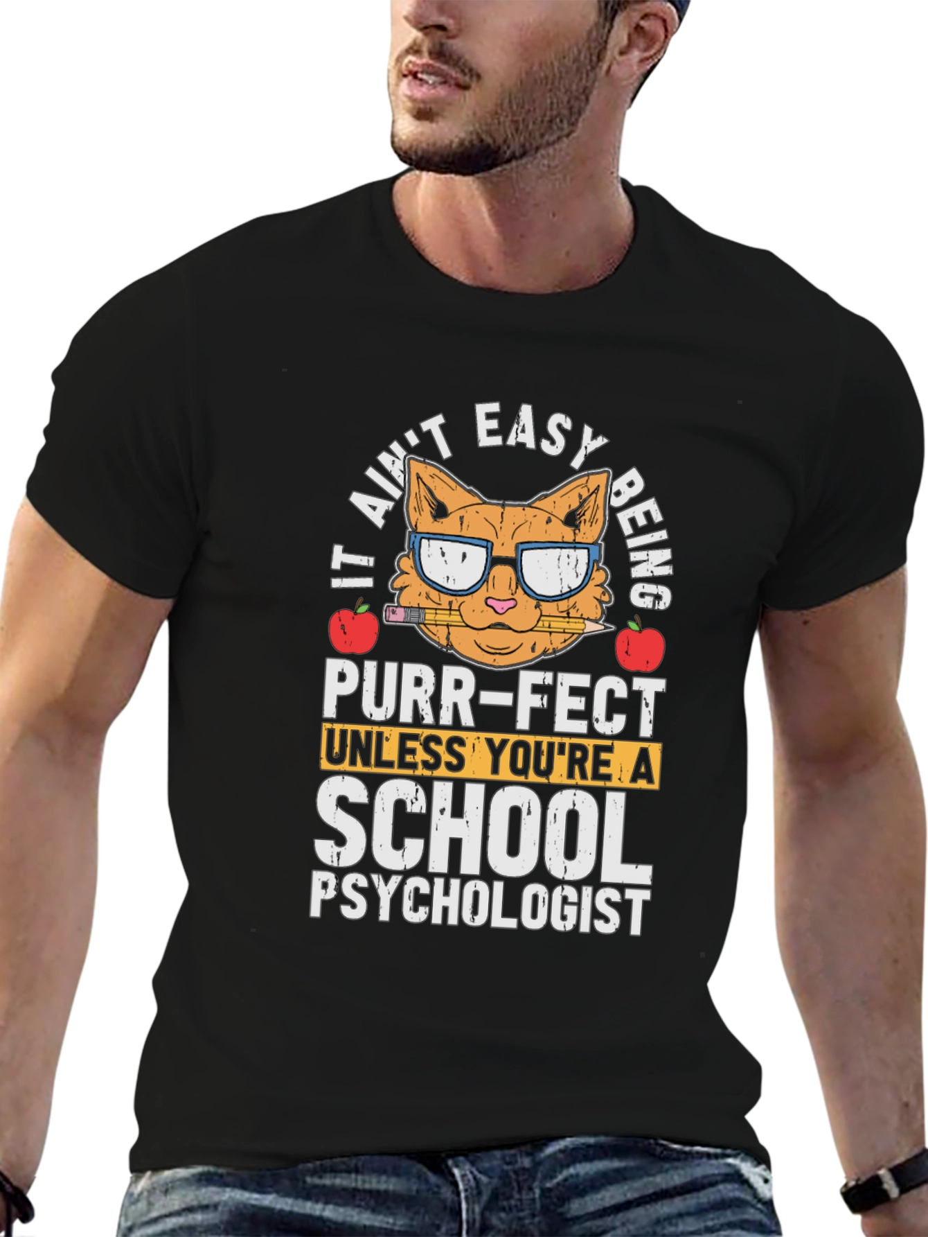 School Psychologist Cat T-Shirt