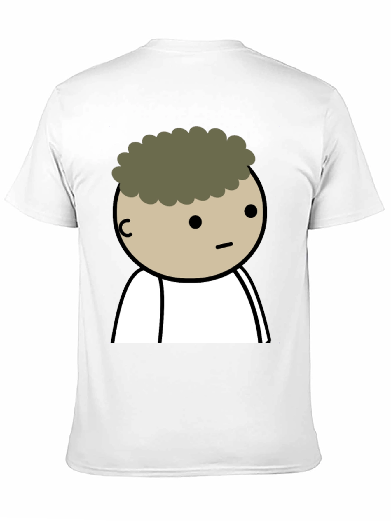 Cartoon Character Graphic Tee - Black