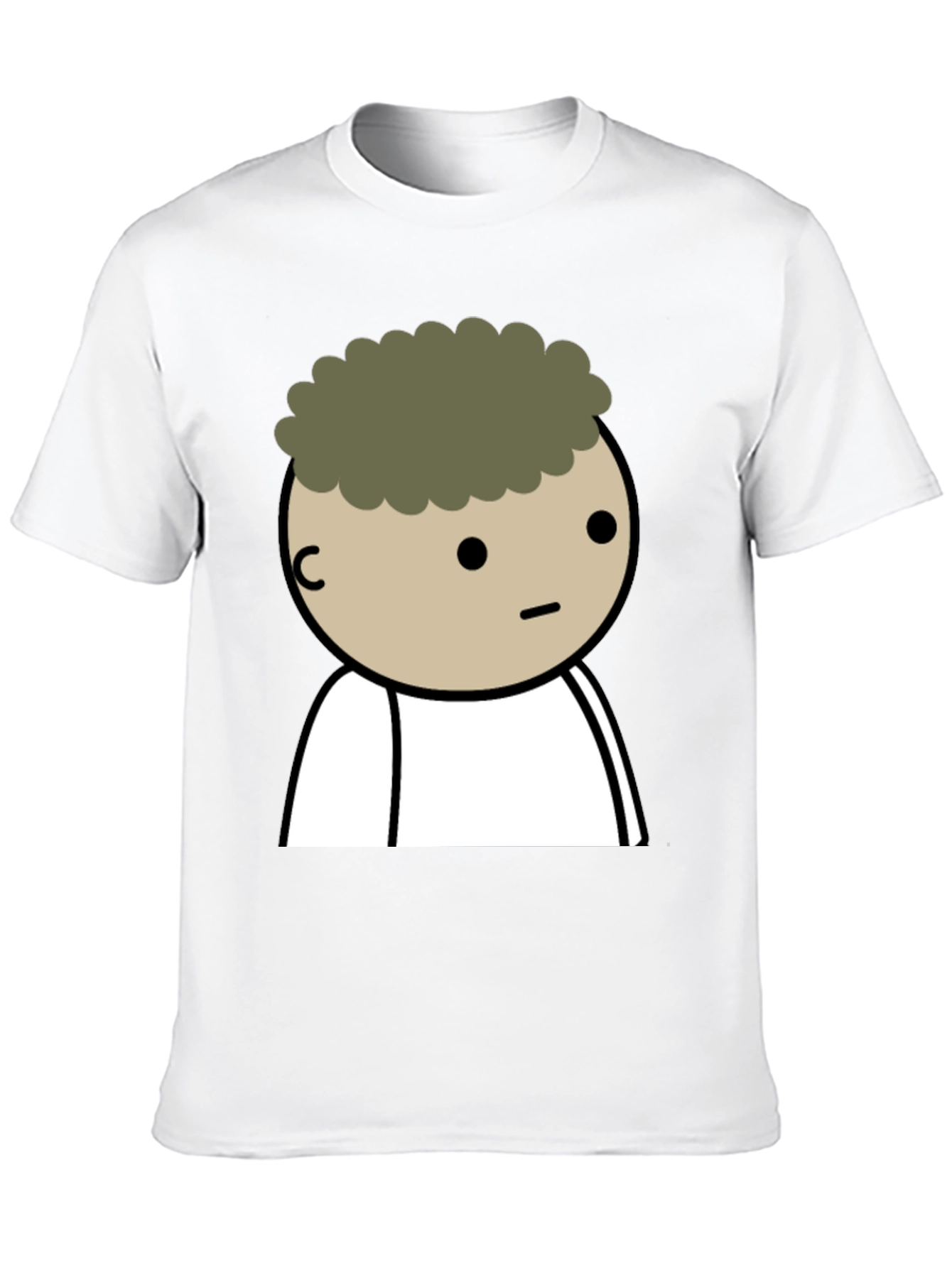 Cartoon Character Graphic Tee - Black