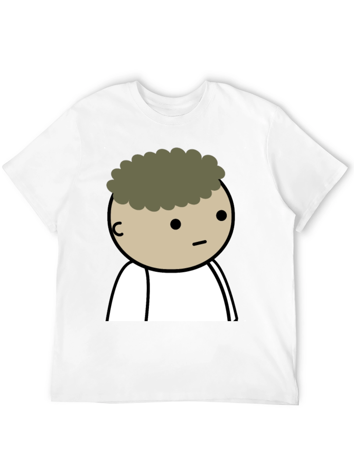 Cartoon Character Graphic Tee - Black