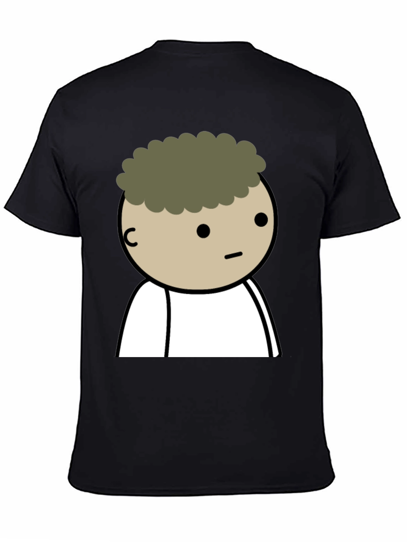 Cartoon Character Graphic Tee - Black