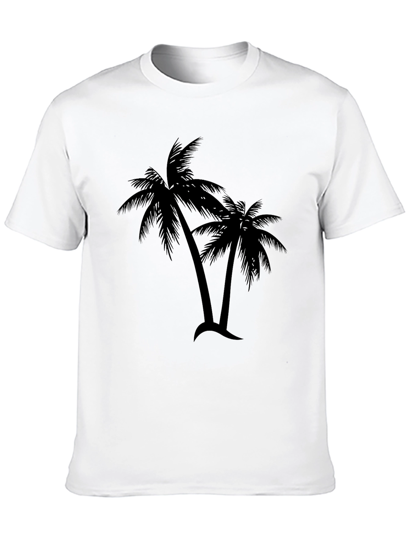 Tropical Palm Tree Graphic T-Shirt - Black