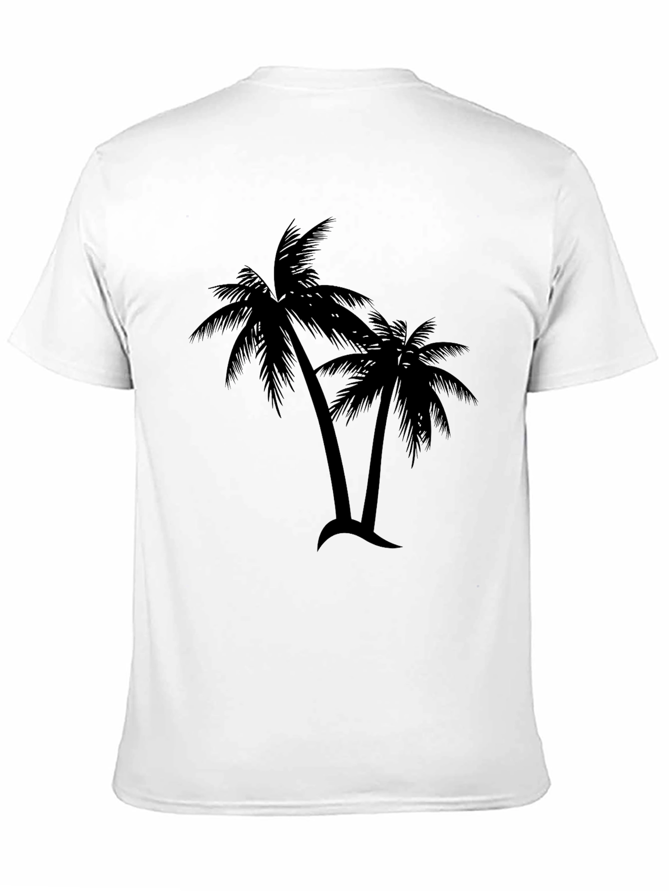 Tropical Palm Tree Graphic T-Shirt - Black
