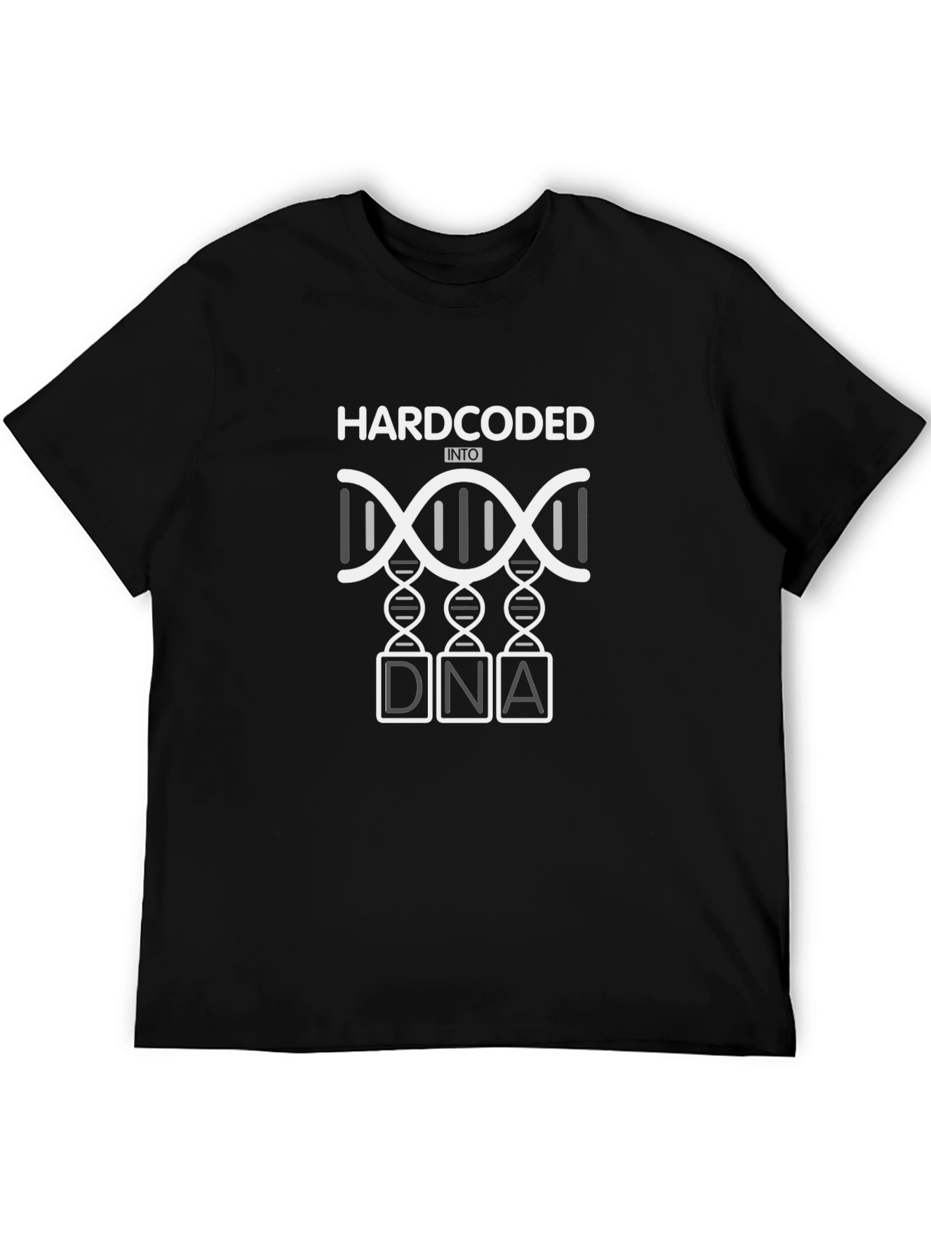 Hardcoded Into DNA Black Graphic T-Shirt