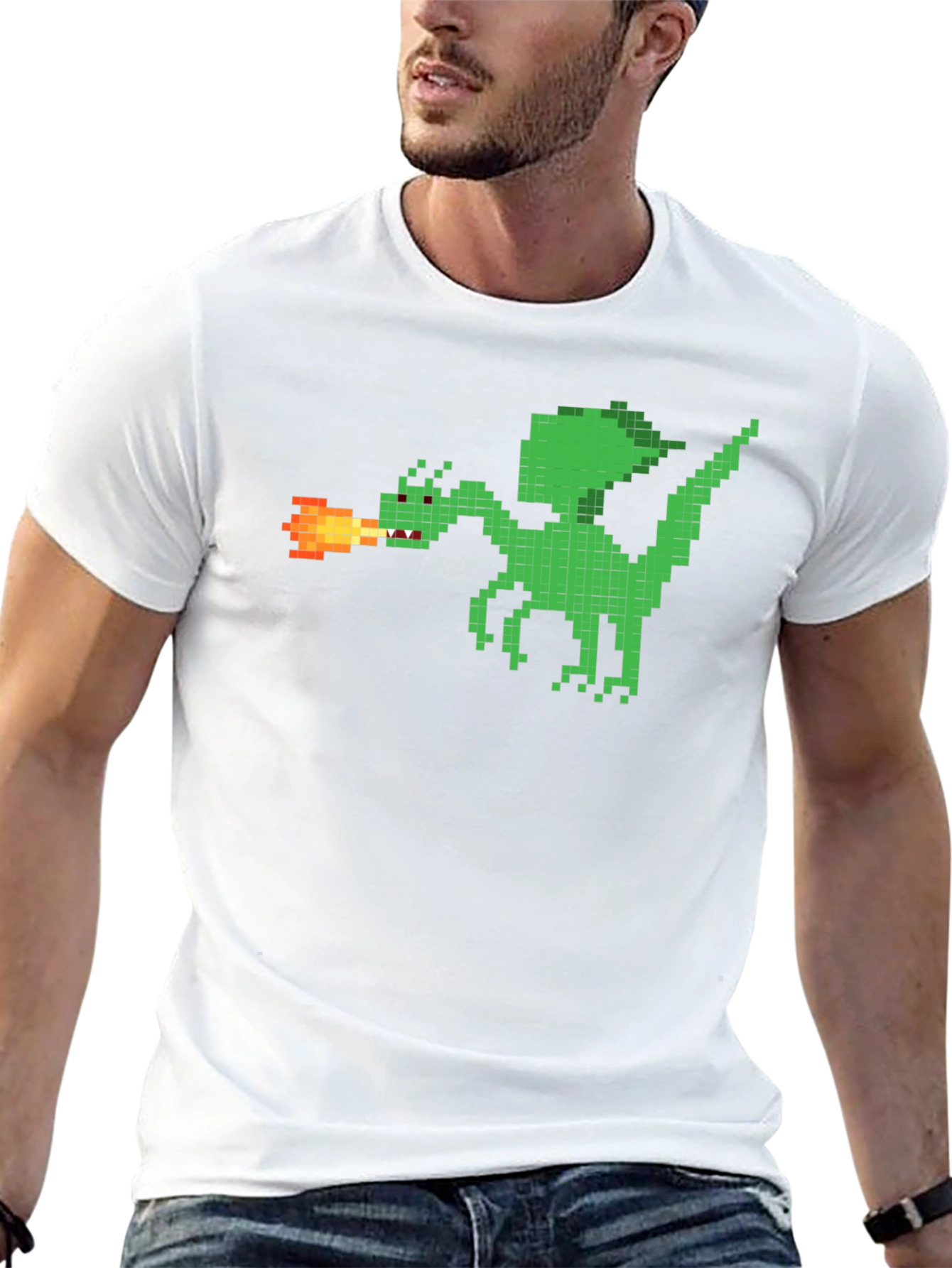 Pixelated Dragon T-Shirt - Retro Gaming Style