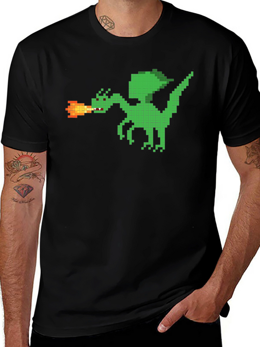 Pixelated Dragon T-Shirt - Retro Gaming Style