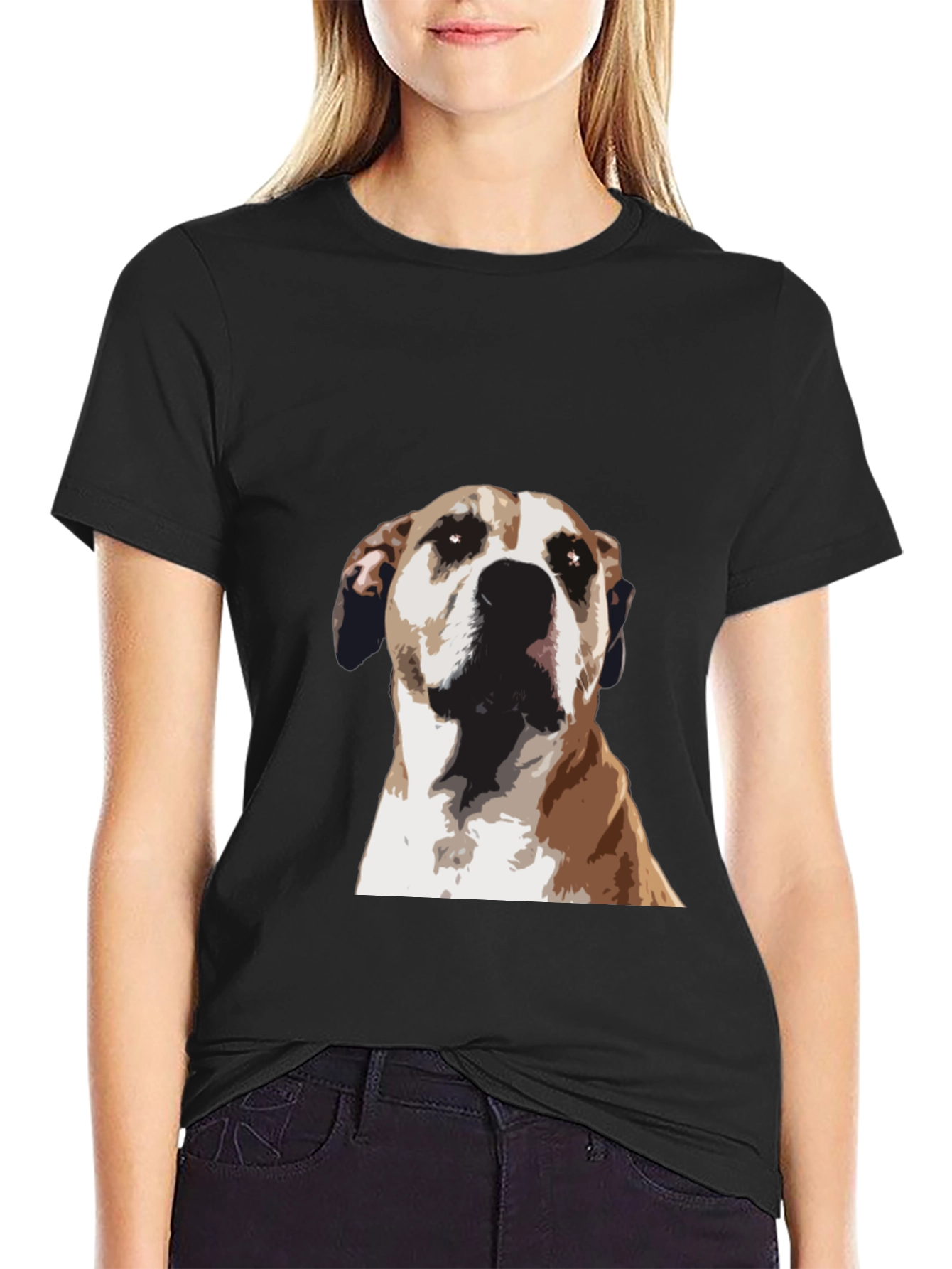 Dog Graphic Tee - Stylish Mens Black T-Shirt