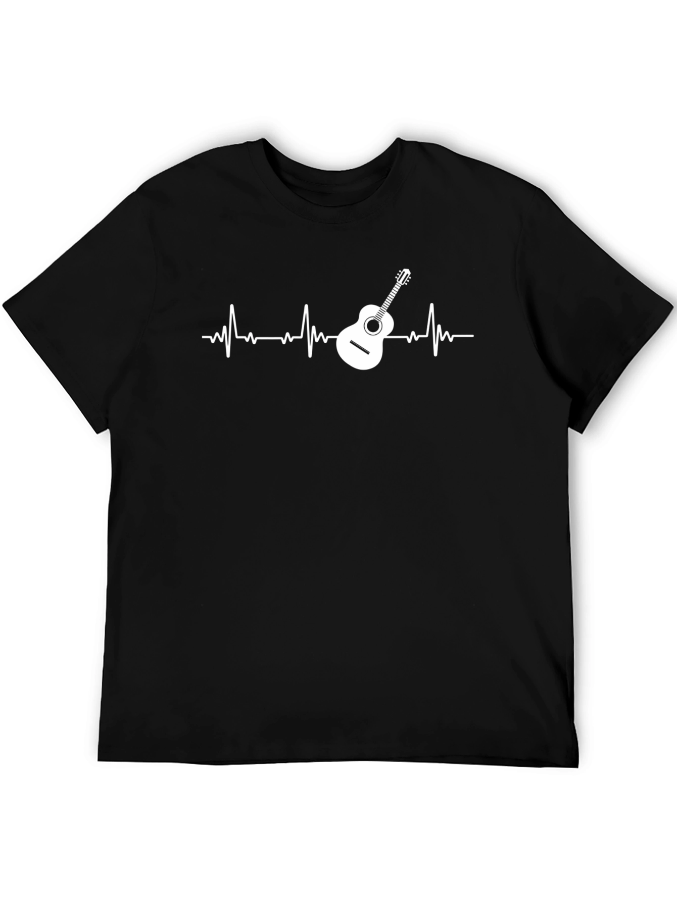 Guitar Heartbeat Graphic T-Shirt - Music Lover Tee