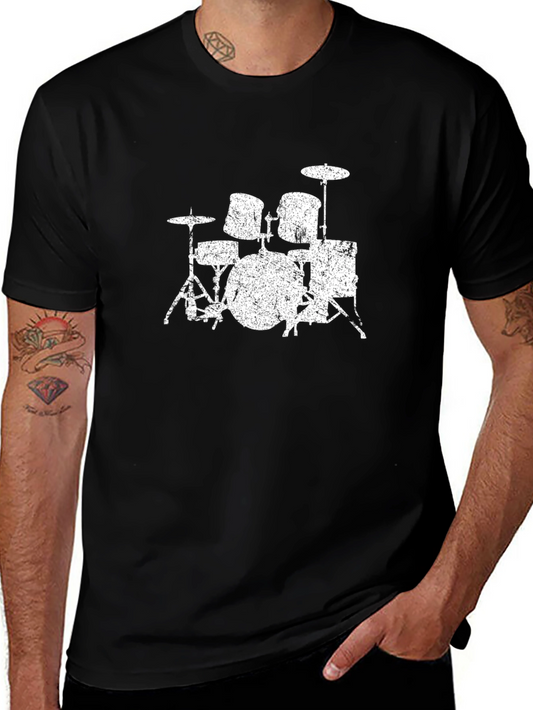 Drum Kit Graphic Tee - Musician T-Shirt