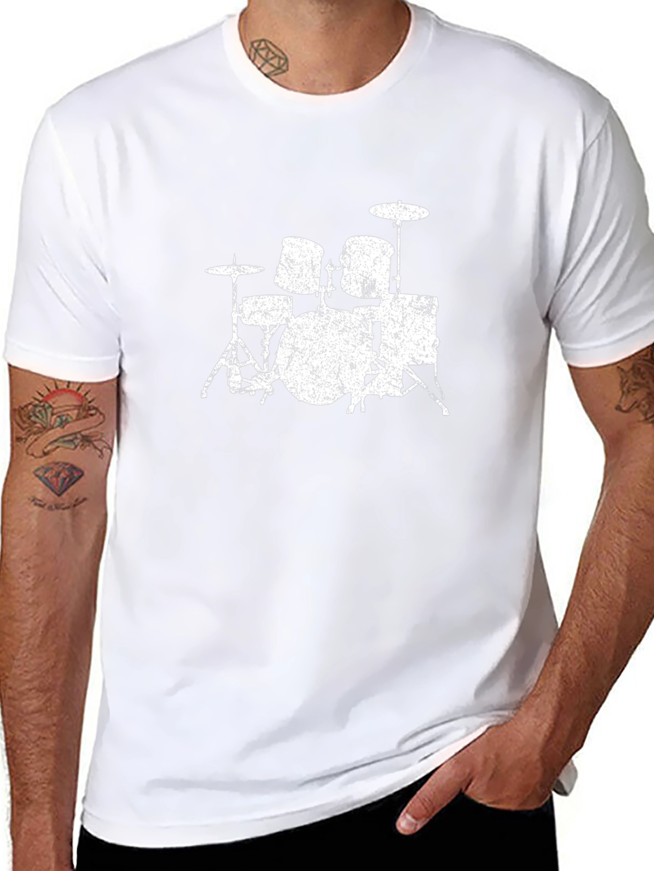 Drum Kit Graphic Tee - Musician T-Shirt