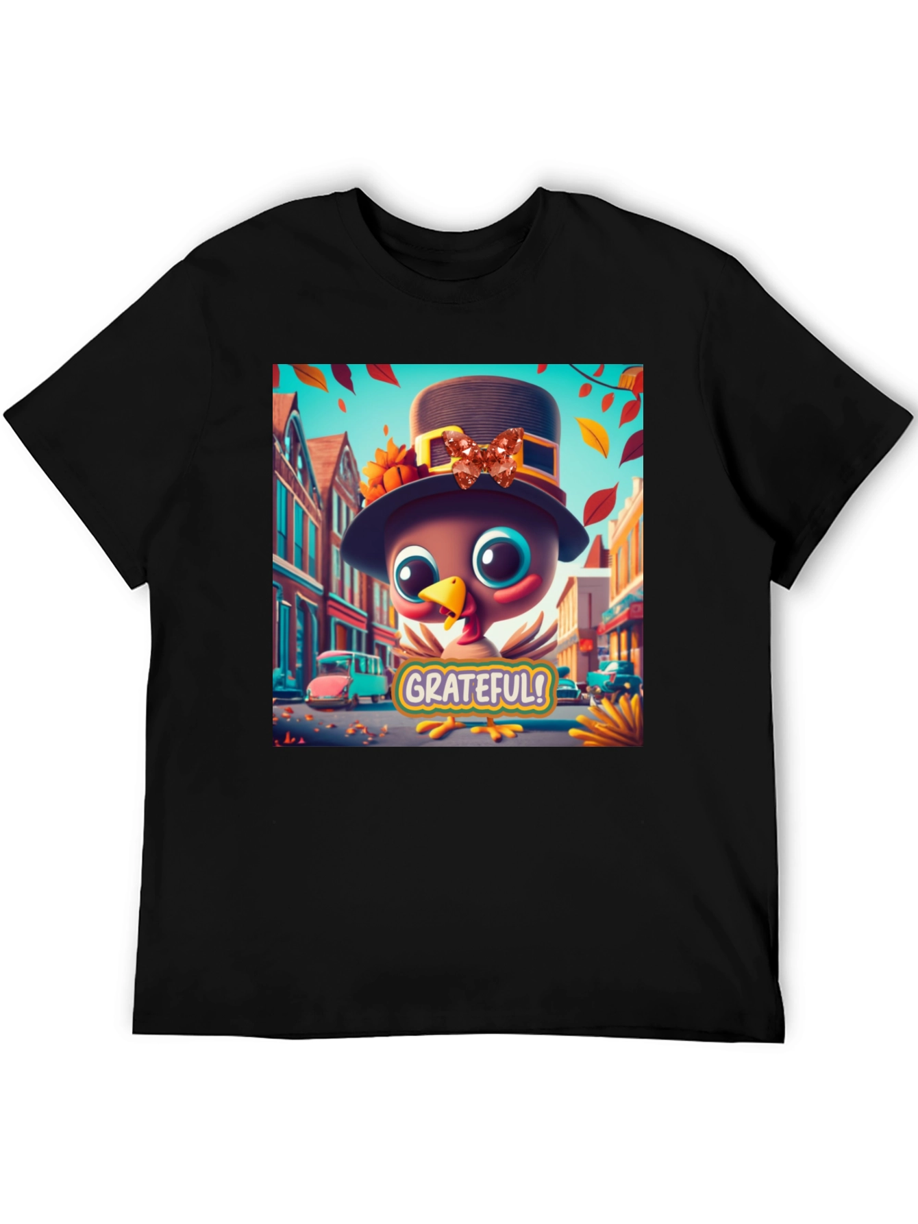 Grateful Turkey Thanksgiving Graphic Tee