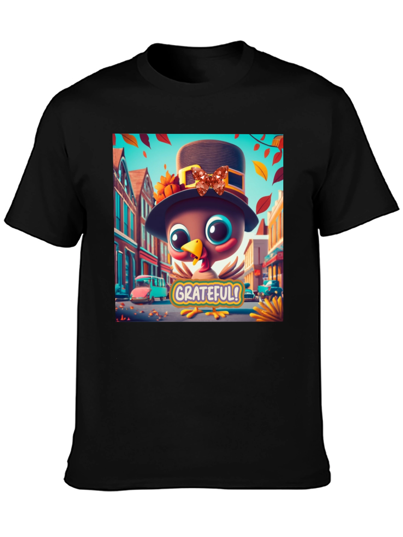 Grateful Turkey Thanksgiving Graphic Tee