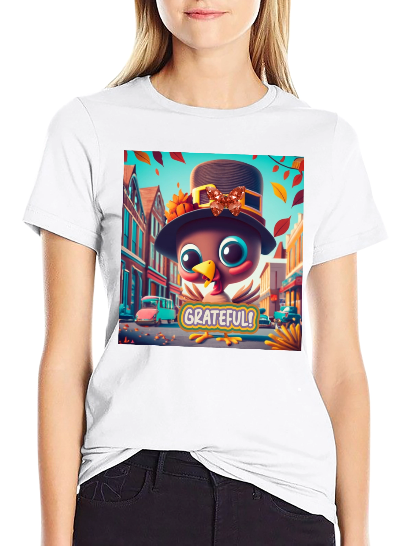 Grateful Turkey Thanksgiving Graphic Tee