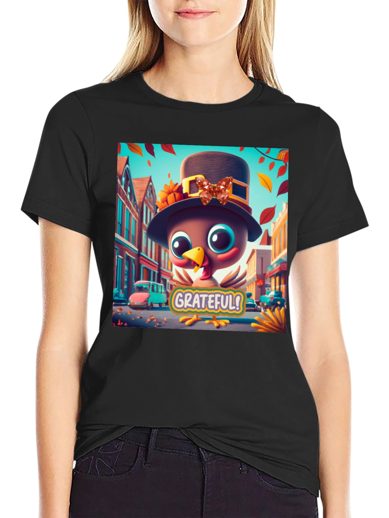 Grateful Turkey Thanksgiving Graphic Tee