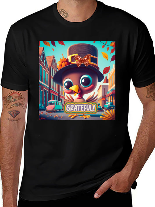 Grateful Turkey Thanksgiving Graphic Tee